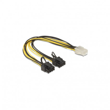 "PCI Express Stromkabel 6 Pin Buchse > 2 x 8 Pin Stecker 30 cm"