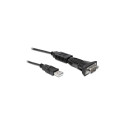 "DeLock USB 2.0 > Seriell (ST-ST) 0,8m Adapterkabel Schwarz"