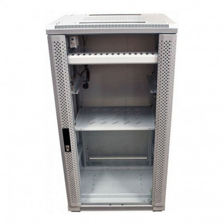 "ALLNET Netzwerkschrank 19"" 22HE B600/T 800mm Glastür Lichtgrau SNB-Serie"