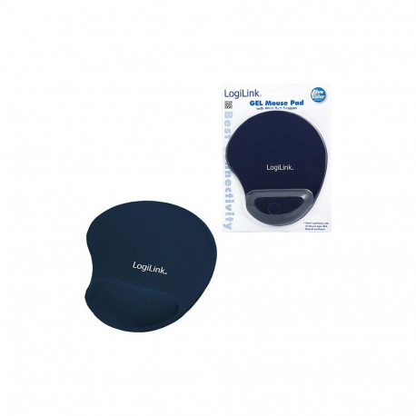 "LogiLink Mauspad mit Silikongel Handballenauflage Blau"