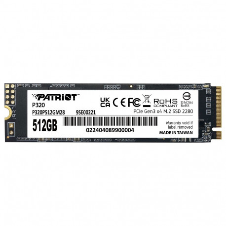 Patriot M.2 tahkis-ketas P320 512GB PCIe 3.0 3000/2200 PE997