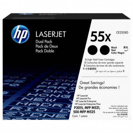 "HP original LaserJet CE255XD original Toner cartridge black high capacity 2-pack"
