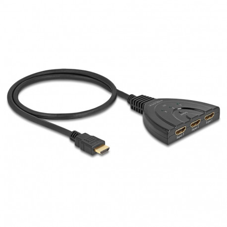 HDMI-lüliti 3 × HDMI-sisendit 1 × HDMI-väljund, 8K 60Hz, integreeritud 60cm kaabliga