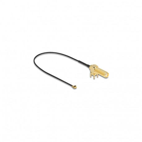 "Antennenkabel SMA 90° PCB Buchse zum Einbau zu I-PEX Inc., MHF® I Stecker 1.13 25 cm Gewindelänge 1
