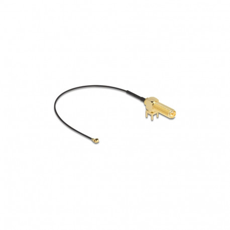 "Antennenkabel RP-SMA 90° PCB Buchse zum Einbau zu I-PEX Inc., MHF® I Stecker 1.13 15 cm Gewindeläng
