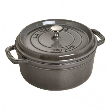 Staub La Cocotte 24cm ümmargune grafiithall malmpott