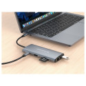 Conceptronic 10-1 hall dokkimisjaam USB-C->HDMI/2xUSB-C/3xUSB-A/+ 20cm