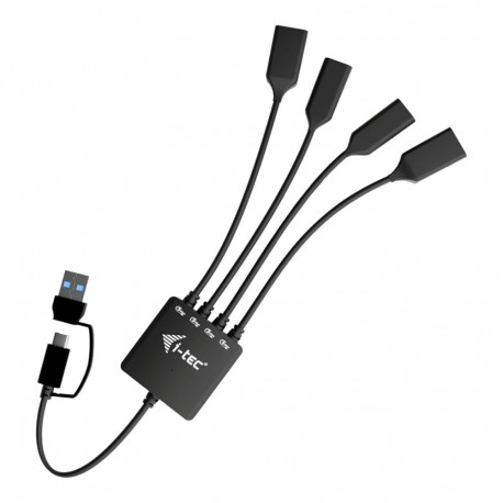 I-TEC USB-C/USB-A kaabliga jaotur 4 porti 2x USB-C 3.2 Gen 1 2x USB-A 3.2 Gen 1