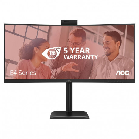 86,4cm/34" (3440x1440) AOC CU34E4CW 21:9 VA 4ms 120Hz kumer HDMI DisplayPort USB-C RJ45 VESA kõlar v