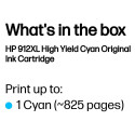 HP 912XL suure mahuga tsüaansinine tint