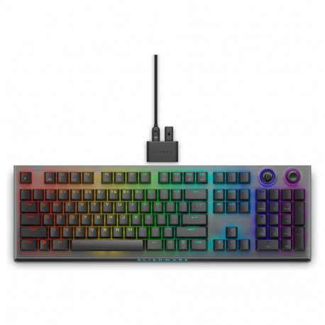 DELL Alienware kolmerežiimiline juhtmevaba mänguri klaviatuur - AW920K Dark Side of the Moon US QWER