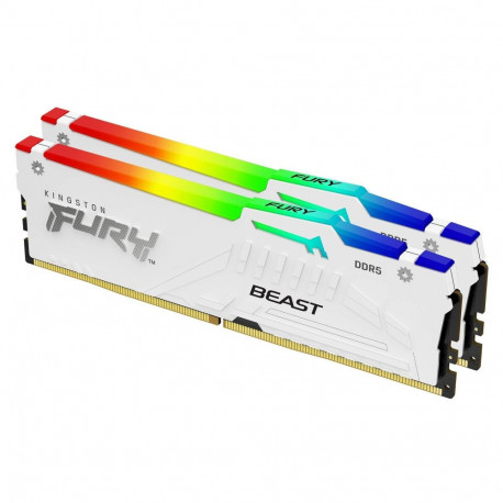 "KINGSTON FURY Beast 64GB DIMM 5200MT/s DDR5 CL40 Kit of 2 White RGB XMP"