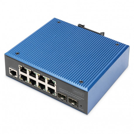 "Digitus 8+2P Industrial Gigabit Ethernet PoE Switch L2 managed"