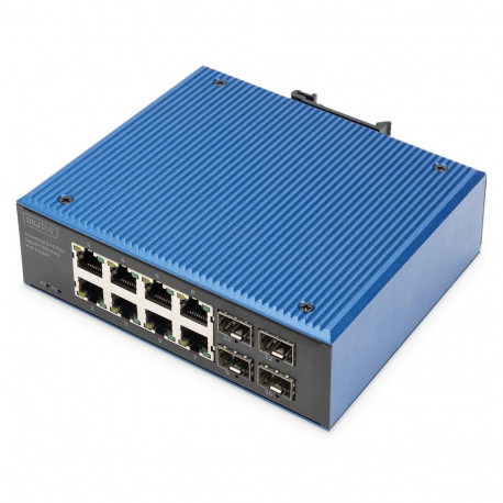 Digitus 8+4P tööstuslik Gigabit Ethernet PoE kommutaator