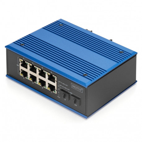 Digitus 8+2P tööstuslik Gigabit Ethernet kommutaator