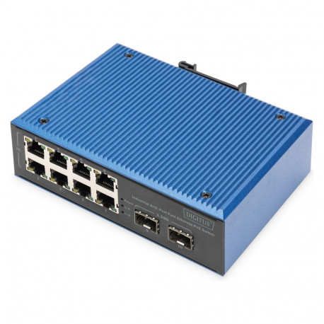 Digitus 8+2P tööstuslik Fast Ethernet PoE kommutaator