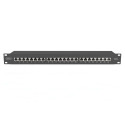 Digitus 1HE 24-port Cat6a varjestatud must patch-paneel
