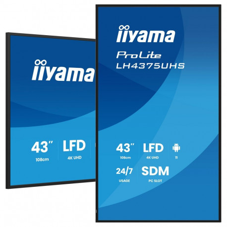 "IIYAMA 108cm (42,5"") LH4375UHS-B2AG 16:9 2xHDMI+3xDP+2xUSB"