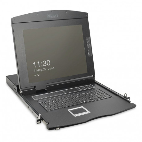 Digitus modulaarne konsool 19" HD LCD, 16-port CAT5 KVM US