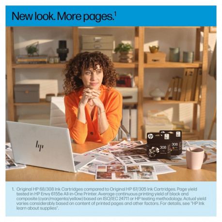 "HP 308 Black Original Ink Cartridge"