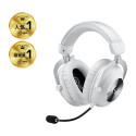 Logitech PRO X 2 Lightspeed valged juhtmevabad mängurikõrvaklapid Emea28-935