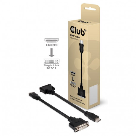 "Club3D Adapter HDMI > DVI St/Bu retail"