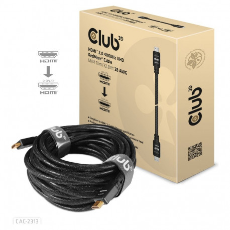 Club3D HDMI-kaabel A -> A 2.0 RedMere 4K60Hz UHD 10-meetrine