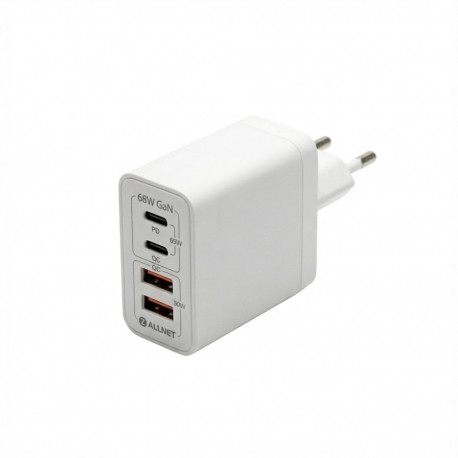 "Z ALLNET Ersatznetzteil QC USB-C PD GaN Netzteil Power Supply 68 Watt 2x USB Typ-A QC 2x USB Typ-C*