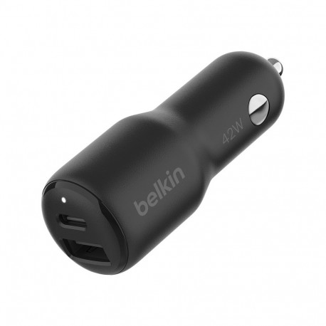 Belkin BOOST CHARGE 42W kahe USB-C pordiga autolaadija PD+PPS, must