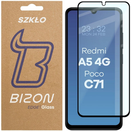 Kaitseklaas Bizon Redmi A5/Poco C71 Edge, must