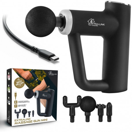 Extralink Massage Gun Mini Black  Massage gun  4 tips