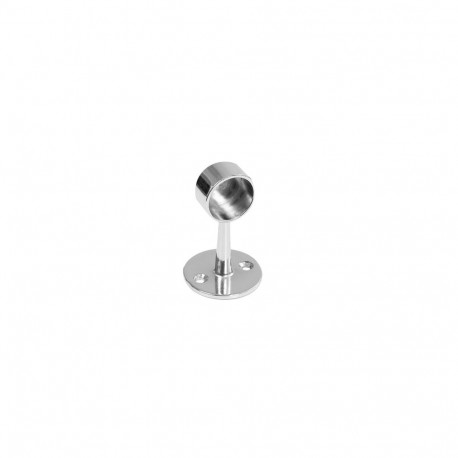 TUBE HANGER ROUND PLATE D25.SCREW. CHROM