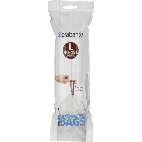 Brabantia PerfectFit Bin Liner Type L 40-45 L, 10 Bags