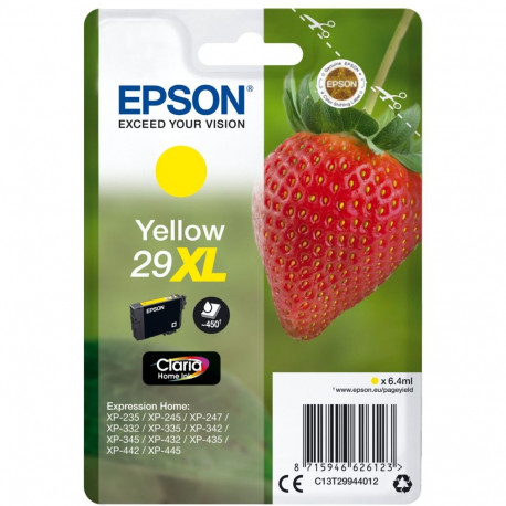 Epson tindikassett XL kollane Claria Home 29 T 2994