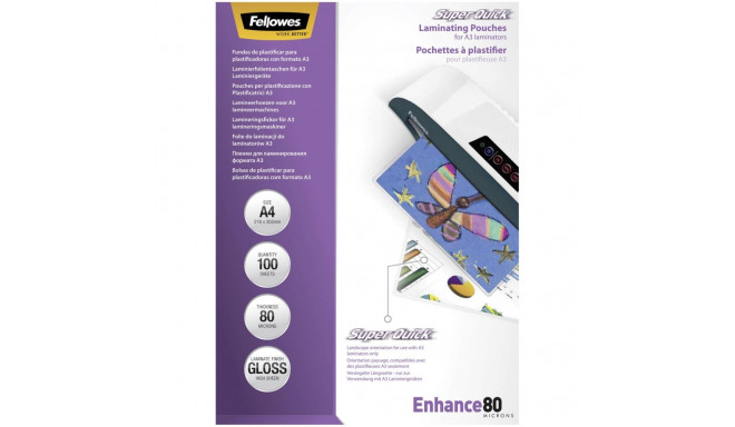 Fellowes SuperQuick A4 80 mic glossy