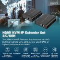 Digitus HDMI KVM IP Extender Set, 4K/60Hz | DS-55355