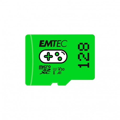 Emtec m128GB UHS-I U3 V30 A1 Gaming roheline mälukaart