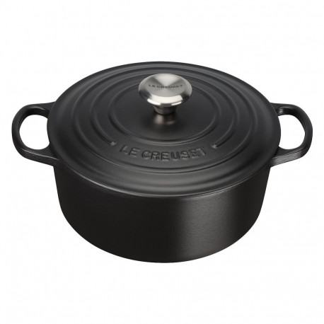 "Le Creuset Signature Bräter rund 24 cm schwarz"