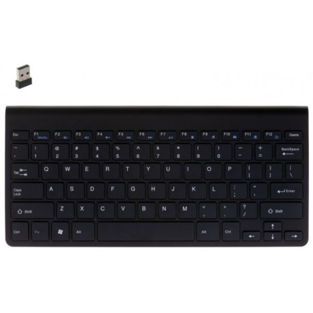 Wireless keyboard Slim Multimedia, black