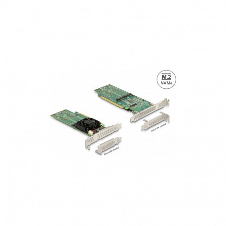 PCI Express x16 kaart 4x sisemine NVMe M.2 Key M madala profiiliga