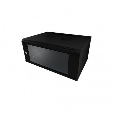 "ALLNET Netzwerkschrank 19"" 6HE 1-teilig T450mm Schwarz SMC-Serie"