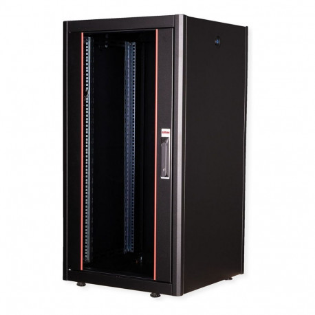 ROLINE võrgukapp Basic 19-Zoll 22HE 600x600 BxT klaasuks, must