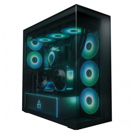 "Arctic Xtender (Black) black window with GPU vertical mount"