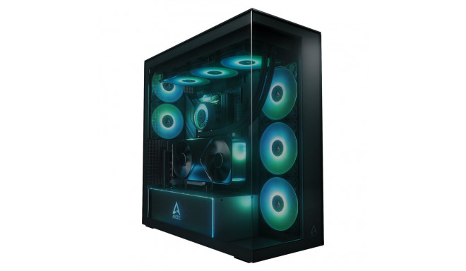 "Arctic Xtender (Black) black window with GPU vertical mount"