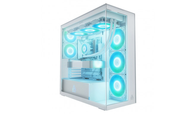 "Arctic Xtender (White) transparent window w/o GPU vertical mount"