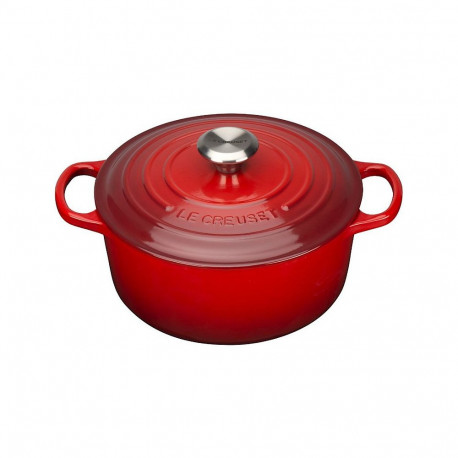 Le Creuset malmpott Signature ümmargune 24cm, kirsipunane