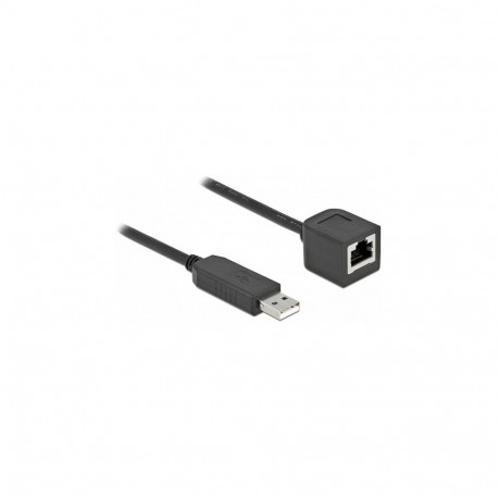"Delock Serielles Anschlusskabel mit FTDI Chipsatz, USB 2.0 Typ-A Stecker zu RS-232 RJ45 Buchse 50 c