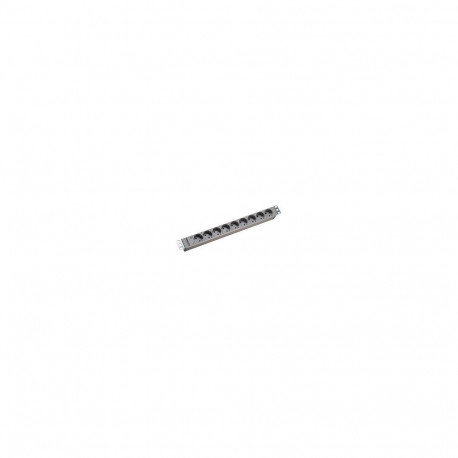 Bachmann 19" alumiiniumist 1HE pistikupesa latt, 9 pesaga 35, hall, 2,0 m, ilma lülitita