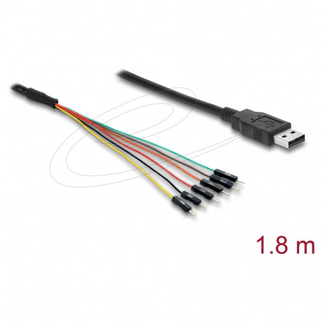 "Konverter USB 2.0 Typ-A zu UART TTL (5 V) Schnittstelle mit 6 x Pfostenstecker TX/RX/CTS/RTS und 5 