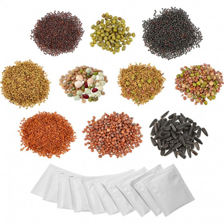Bioogrod 745755, idandamise seemnete komplekt, 10x5g, brokkoli, mungoa, lehtkapsas, lutsern, redis, 